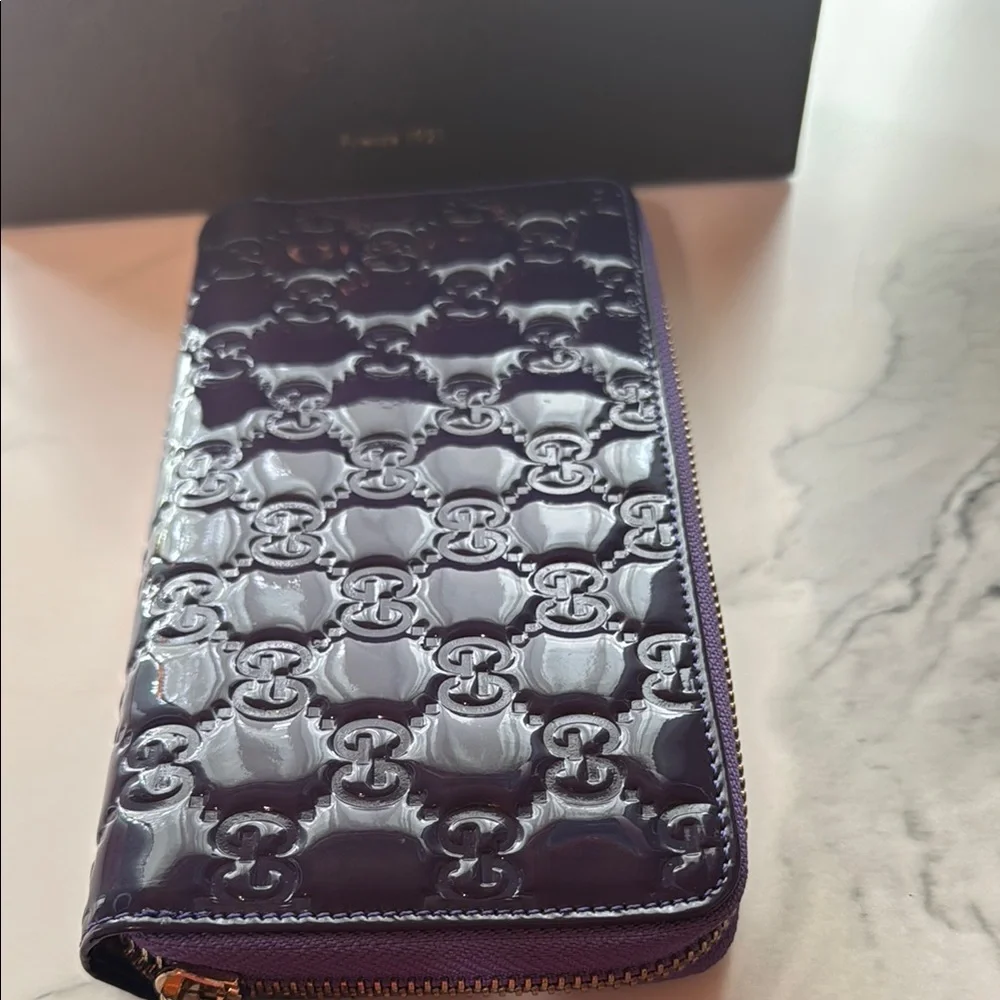 Gucci Limited Edition Purple Bamboo Guccissima Wallet - Picture 7 of 9